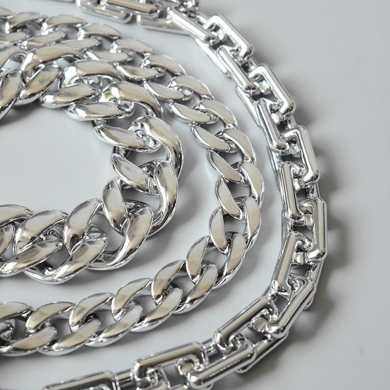 Dây Đeo Túi Xách Bằng Acrylic Màu Bạc Thời Trang