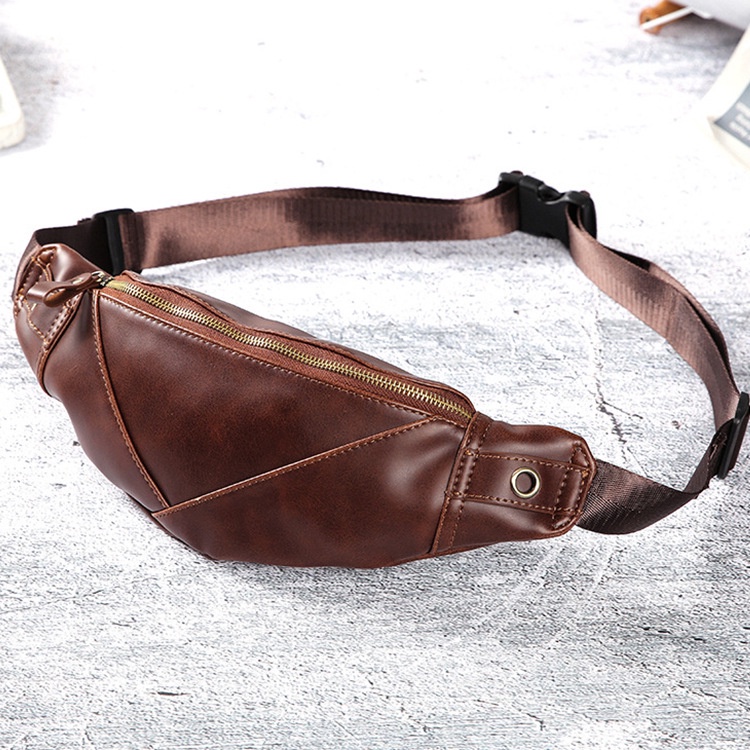 Túi bao tử nam da đẹp cao cấp PUKA túi đeo chéo nam chống nước thời trang giá rẻ unisex