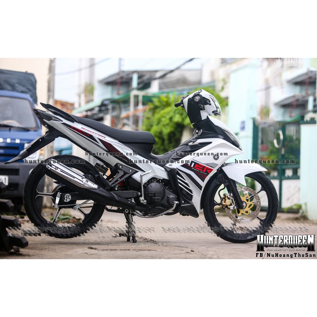 Tem rời dán xe Exciter 135 đời 2011-2014. Y15 ZR mẫu 2021 trắng đen đỏ