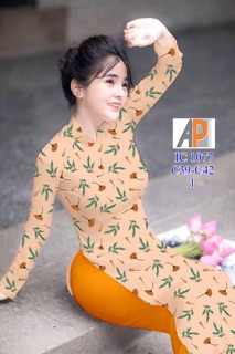 Vải áo dài hoa đơn giản