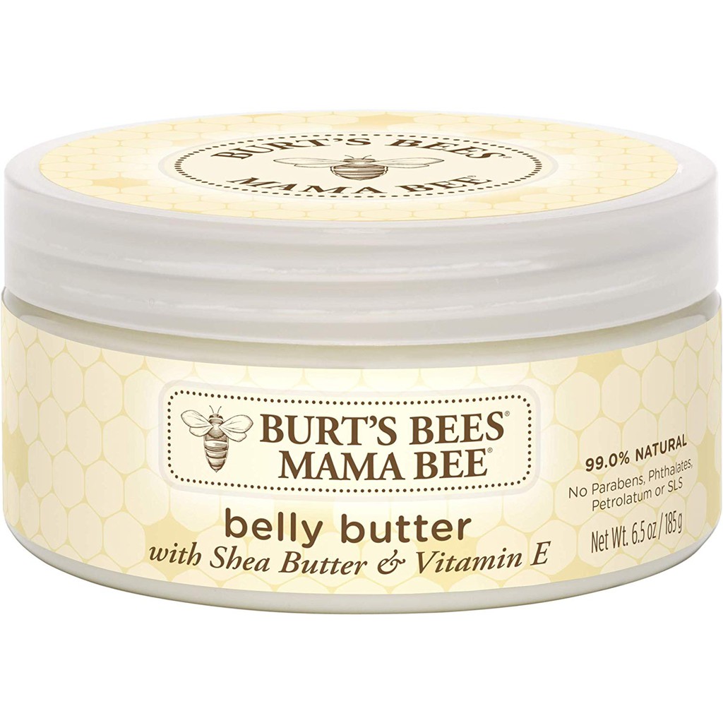 Kem Chống Rạn Da Cho Mẹ Bầu Burt's Bees Mama Bee Belly Butter with She Butter &amp; Vitamin E 99% Natural 185gr Burt Bee