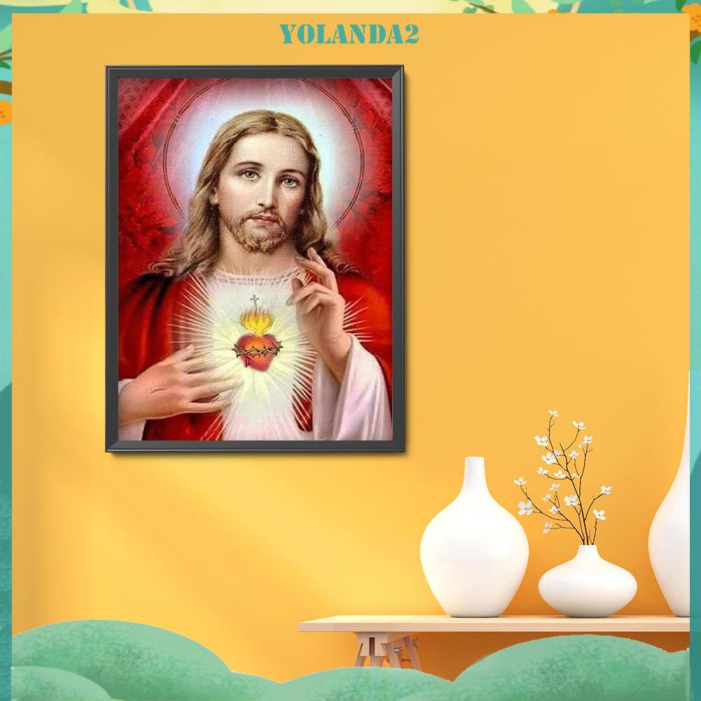 Tranh đính kim cương nhân tạo 5D hình tôn giáo DIY