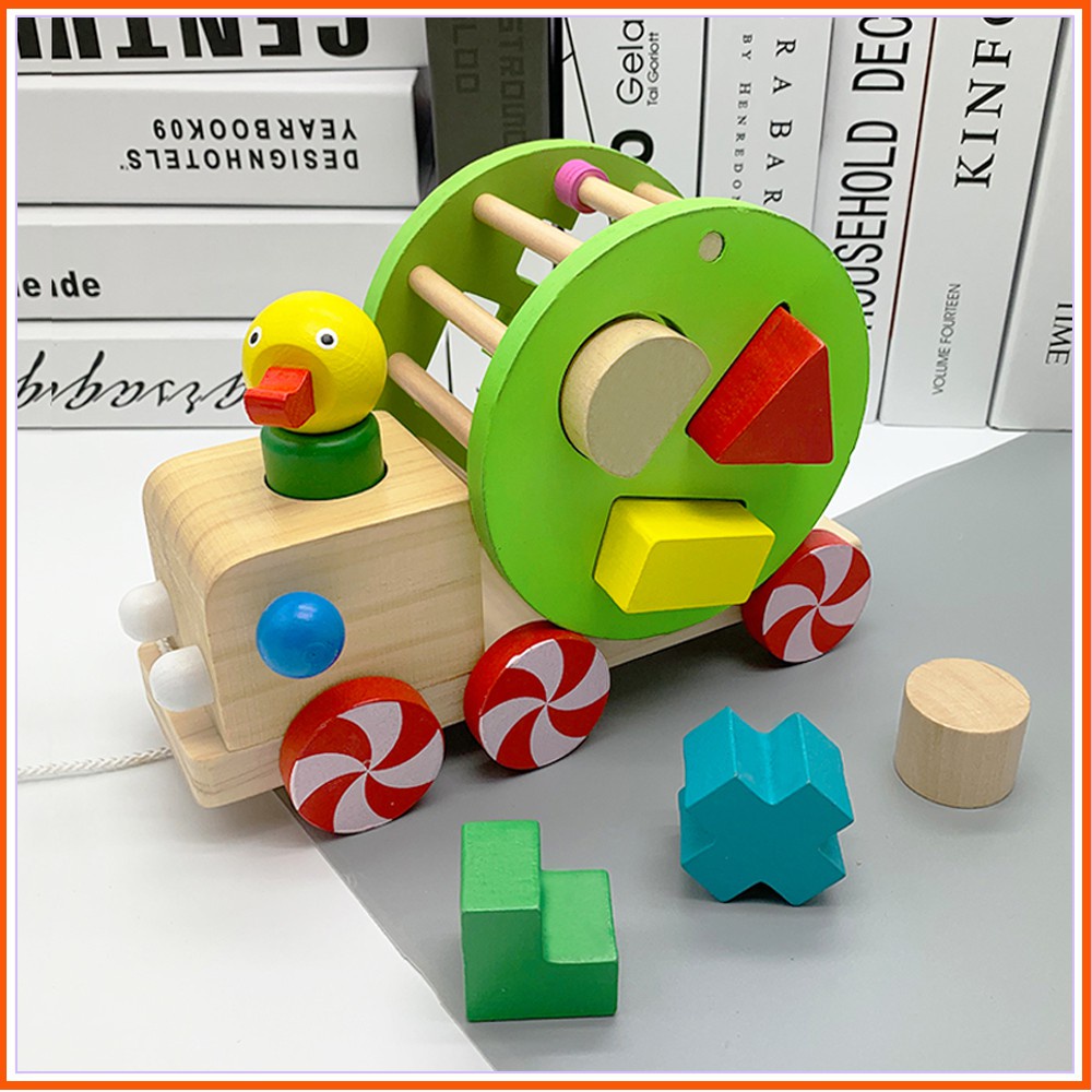 Xe con vịt thả hình khối