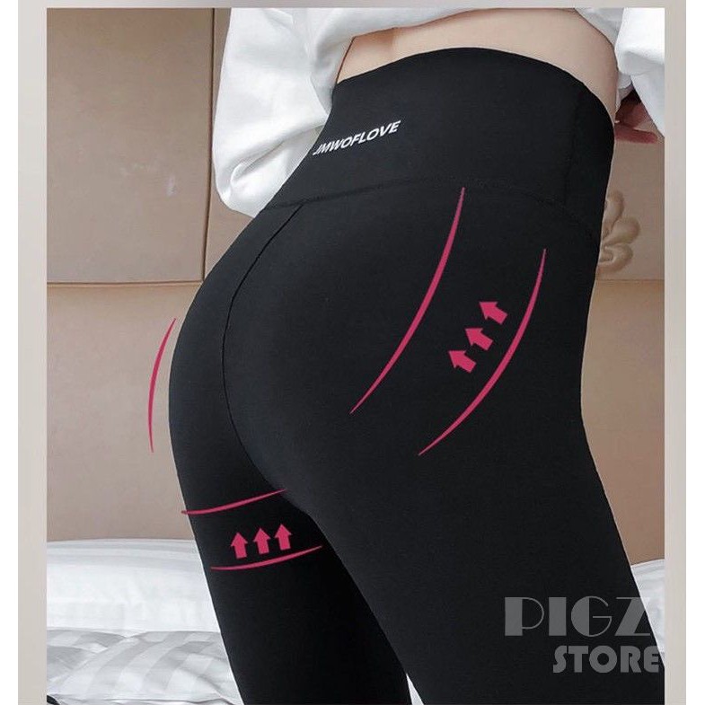 Quần legging lửng ngố nữ tập gym cạp cao nâng mông dày dặn cao cấp DOVOHA HM05