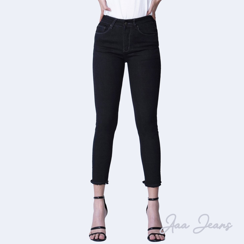 Quần Jean Nữ Lửng Aaa Jeans Skinny Lưng Cao Nhiều Màu