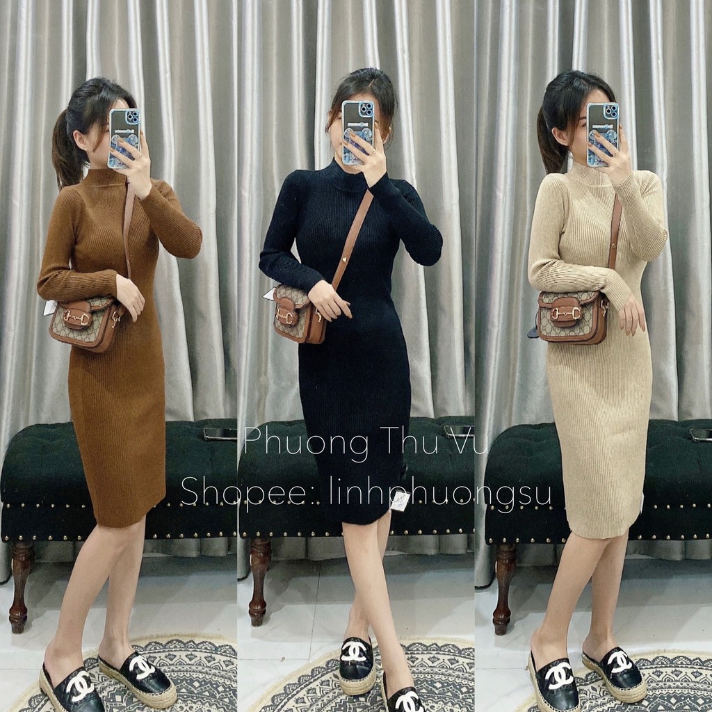 Váy Len Body [HÀNG ĐẸP] Váy Len Body Dáng Dài Nhiều Màu CÓ SẴN - ẢNH THẬT