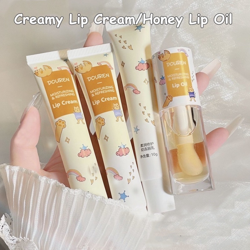 1 Son Dưỡng Môi Chiết Xuất Mật Ong/Dầu Mật Ong Giảm Nếp Nhăn/Kết Nứt Nẻ/Khô Môi Không Bết Dính Cho Nữ