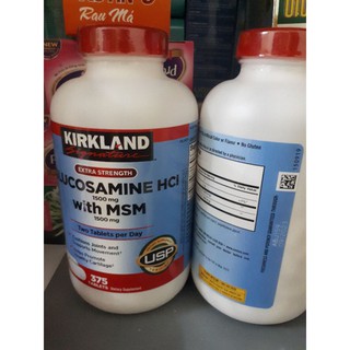 [Mã FMCGLOC giảm 5% đơn 250K] Viên uống Kirkland Signature Glucosamin HCL1500mg viên trắng date t9.2023