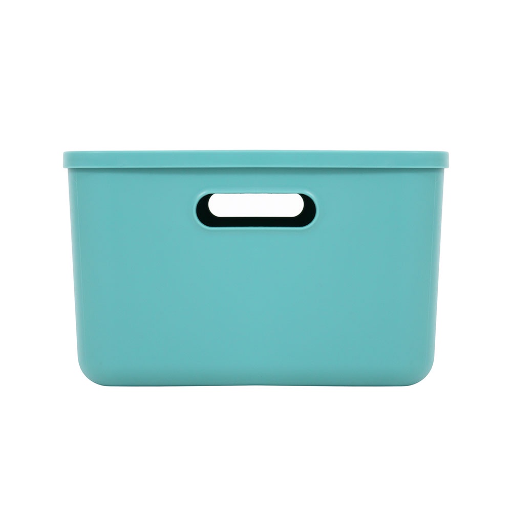 HomeBase STACKO Hộp nhựa đa năng có thể xếp chồng Maru size M W36xH16xD26 màu xanh lá