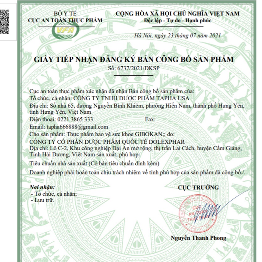 GIBOKAN giúp giảm các triệu chứng của thiểu năng tuần hoàn não hộp 60 viên , Gia Hân