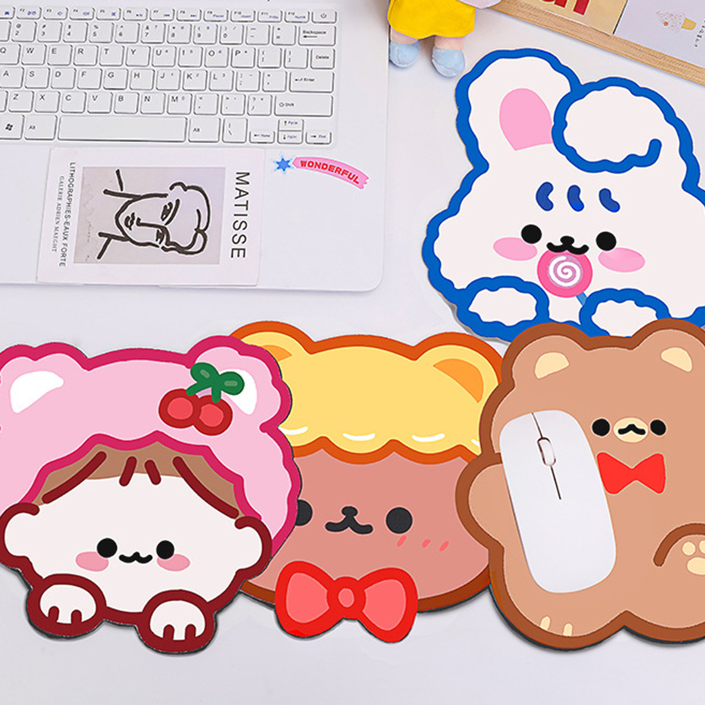 Tấm Lót Chuột Máy Tính Để Bàn Chống Trượt Hình Thỏ Đáng Yêu