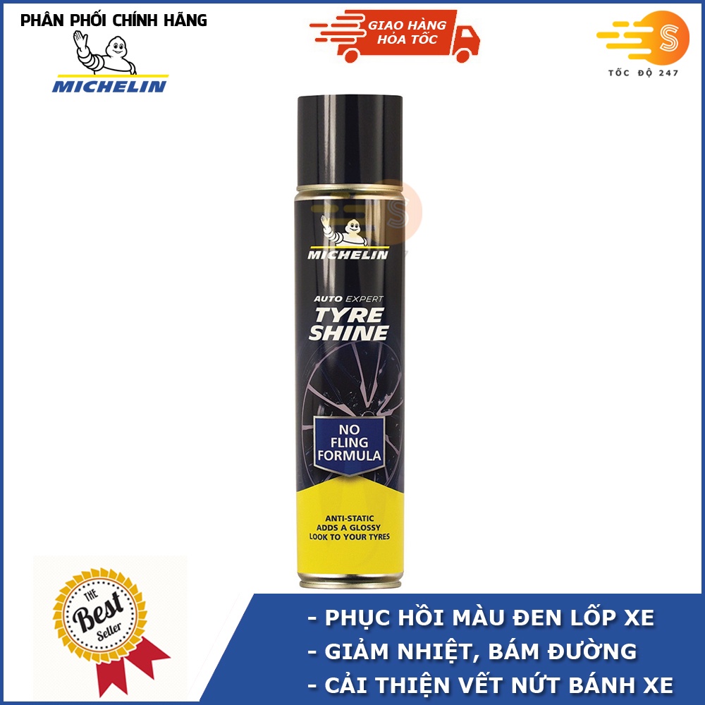 Chai xịt vệ sinh và bảo dưỡng làm bóng lốp ô tô Michelin W31432