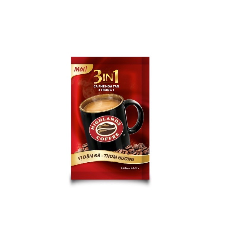 (Nowship Hà Nội) Cà Phê Highlands Coffee 3in1 Hòa Tan (20 Gói x 17g)