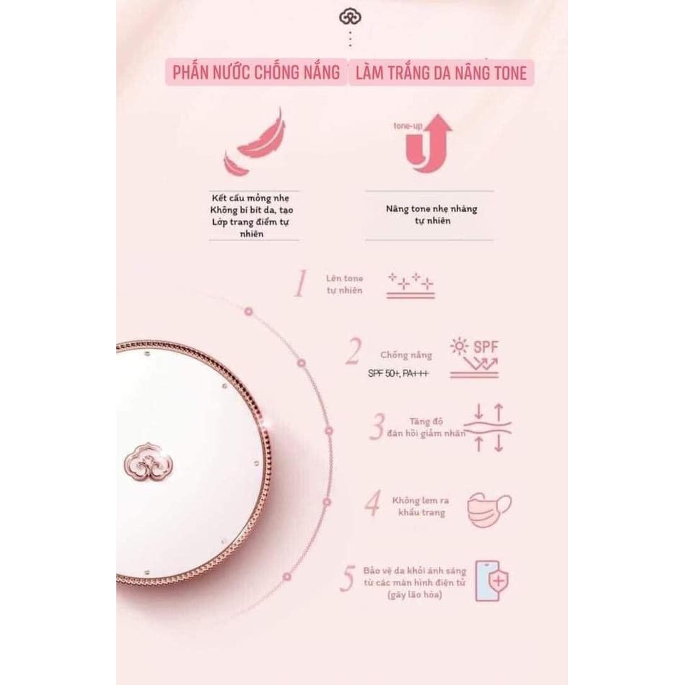 Set Phấn nước chống nắng mới whoo Seol Radiant White Tone Up Sun Cushion