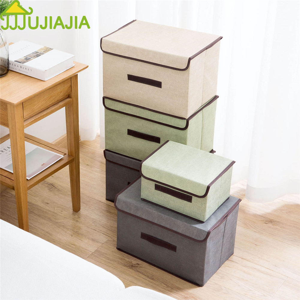 Bộ 2 Hộp JUJIAJIA Chất Liệu Vải Không Dệt Cỡ Lớn Thích Hợp Đựng Đồ Chơi Đa Dụng