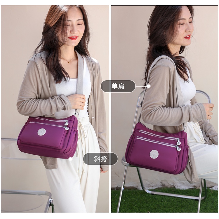 Túi Đeo Chéo Canvas Chống Thấm Nước Phong Cách Hàn Quốc Beg Silang Perempuan Wanita Murah Cantik Cho Nữ