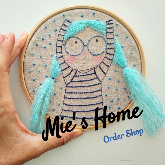DIY Bộ kit tự thêu tranh cô gái đáng yêu-làm tóc cho cô gái -tự thêu trang trí nhà cửa Decor Handmade - MEO Shop | BigBuy360 - bigbuy360.vn