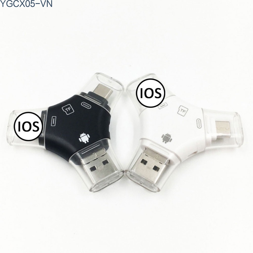 Đầu Đọc Thẻ Nhớ Đa Năng 4 Trong 1 Usb 2.0 Micro Usb Cho Iphone Android | BigBuy360 - bigbuy360.vn