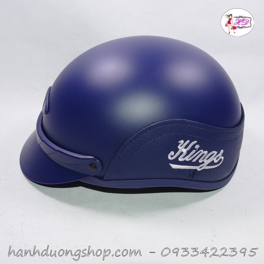 [Tặng áo mưa Hon.da] Nón bảo hiểm cao cấp chính hãng Helmet gắn da thêu chữ King DVS