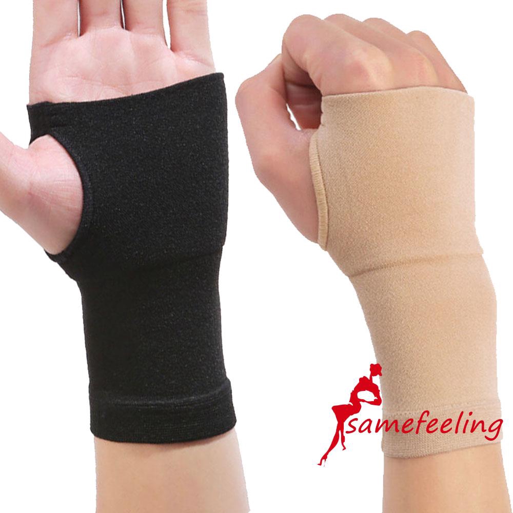 Băng đeo hỗ trợ cổ tay bị đau mỏi viêm khớp màu da/đen tiện lợi
