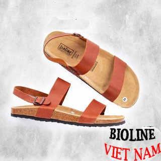 [PHIÊN BẢN MỚI] J15 - Dép sandal da bò quai ngang Unisex - Da bò nguyên tấm, đế trấu - BIOLINE Store