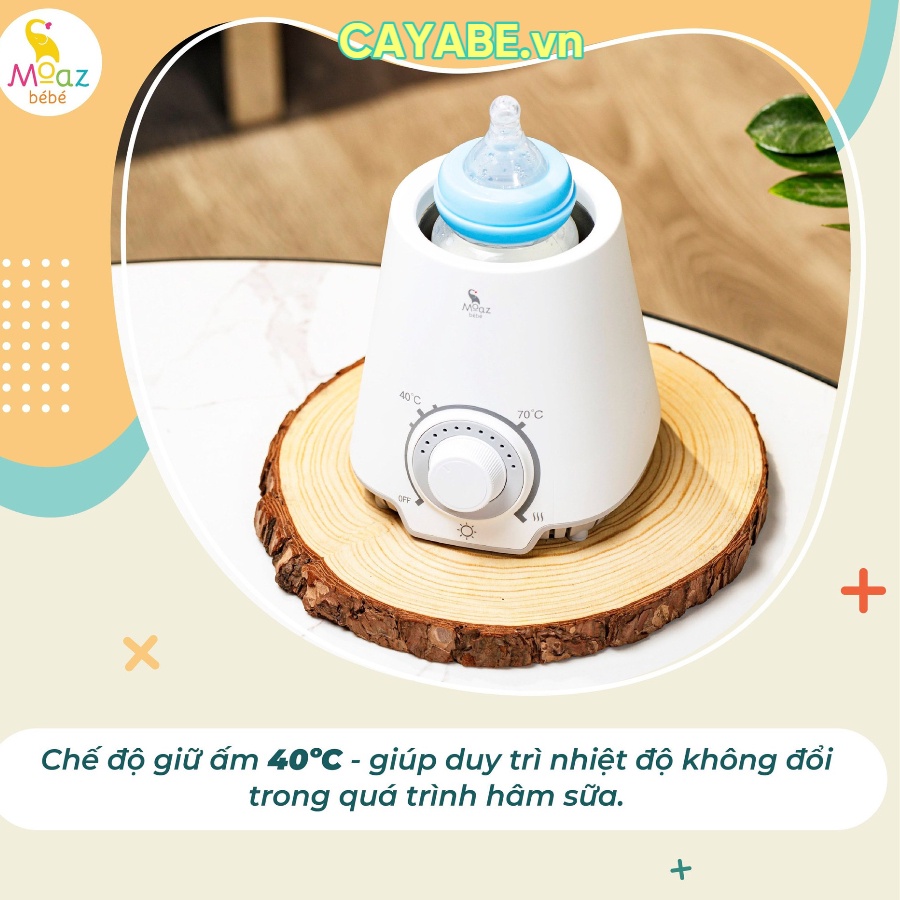 Máy hâm sữa, hâm thức ăn, tiệt trùng bình sữa 3 in 1 MOAZ BÉBÉ MB-039 (Bảo hành chính hãng 12 tháng)
