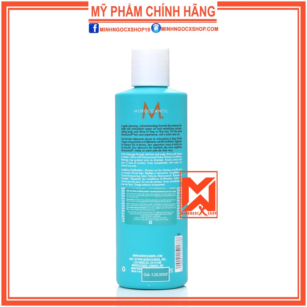 ✅[ MOROCCANOIL ]  DẦU GỘI TĂNG PHỒNG MOROCCANOIL VOLUME 250ML CHÍNH HÃNG