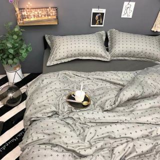 Bộ Chăn Ga Gối Dấu Cộng Cotton Poly
