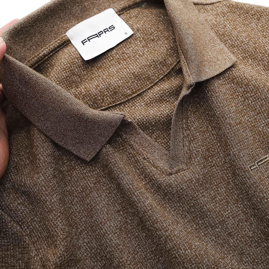 Áo Polo Nam Vneck SS2 Chất Vải Cotton Tổ Ong Co Giãn Thoải Mái Phong Cách Thanh Lịch Tối Giản Form Chuẩn - FAPAS