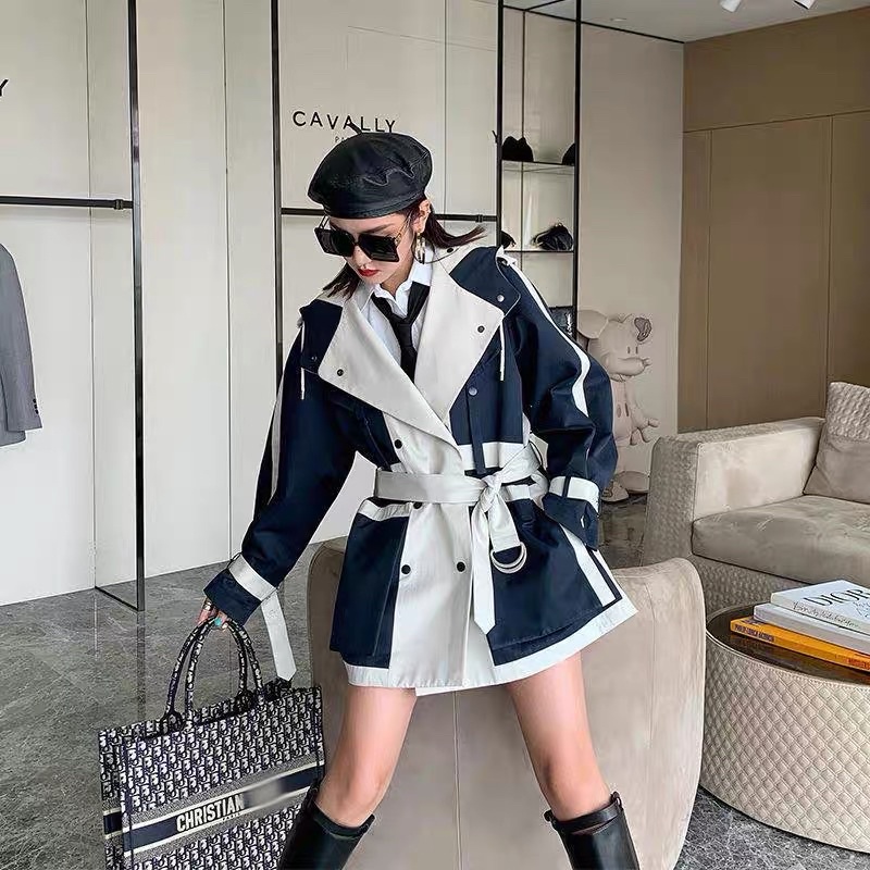 ( ORDER ) Áo Mangto Phối Trắng Xanh