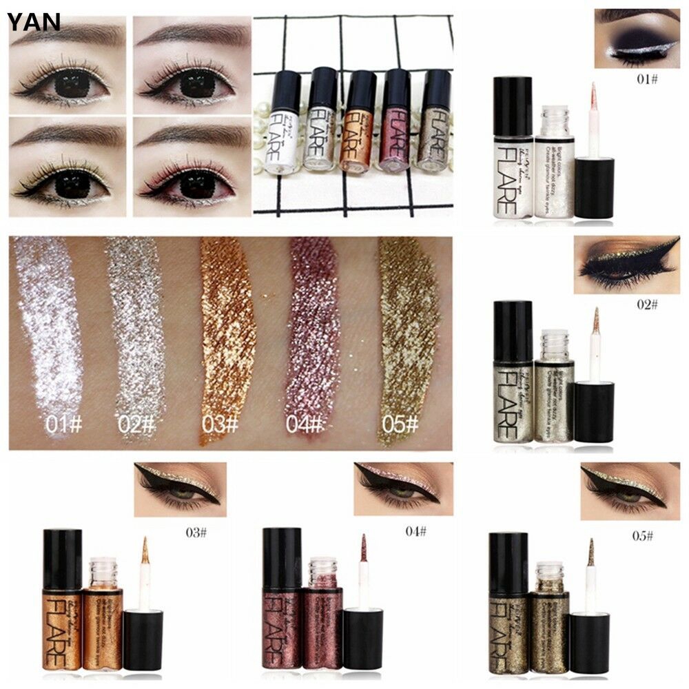 [Hàng mới về] Phấn mắt kiêm bút kẻ mắt FLARE 3.5g dạng lỏng chống thấm nước cho người mới bắt đầu