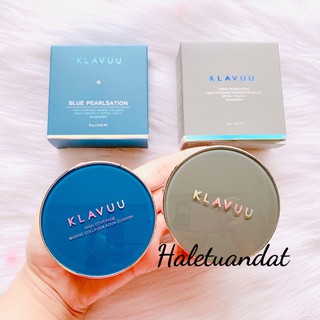 Phấn Nước Klavuu Blue Pearlsation High Coverage Marine Collagen Aqua Cushion - Xanh