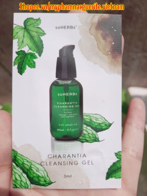 MẪU THỬ SỮA RỬA MẶT KHỔ QUA CHARANTIA CLEANSINH GEL SOHERBS  (3ml) | BigBuy360 - bigbuy360.vn
