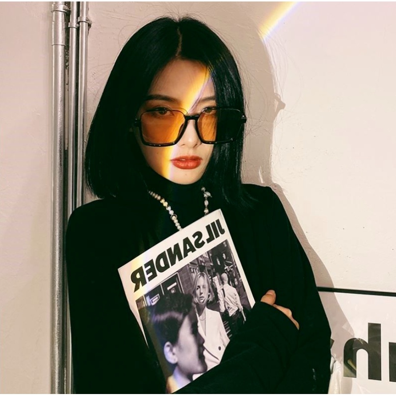 Kính mát gọng vuông cỡ lớn thời trang cho nam/ nữ