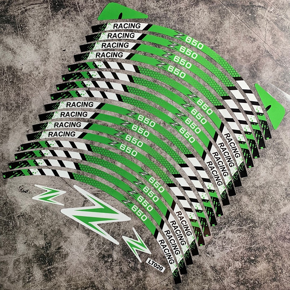 Miếng Dán Phản Quang Trang Trí Bánh Xe Mô Tô Kawasaki Z650 Chống Thấm Nước