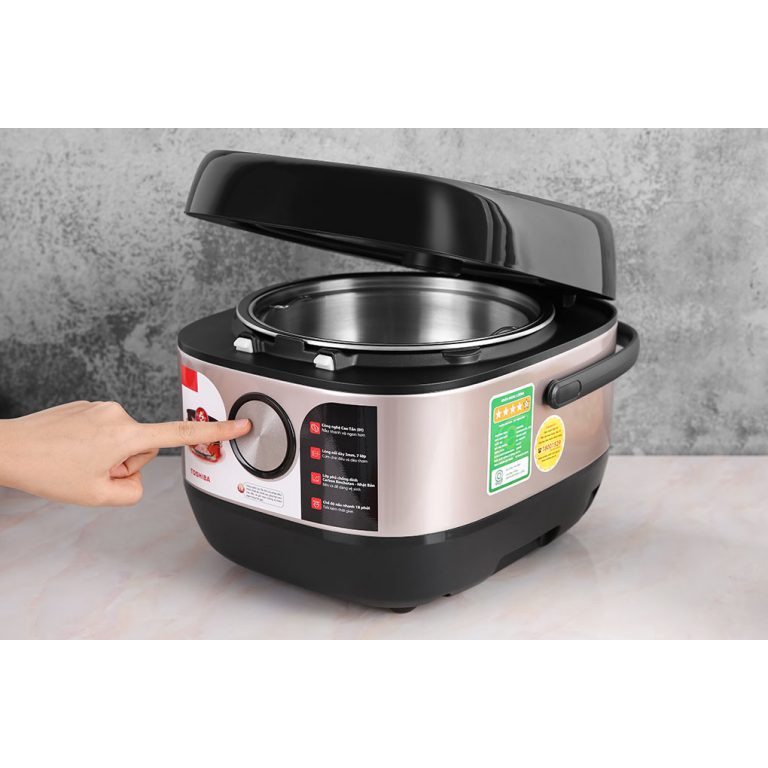 Nồi cơm cao tần Toshiba RC-18IX1PV 1.8 lít 1300W - ĐA CHỨC NĂNG NẤU - LÒNG NỒI 3mm DÀY 7 LỚP (Màu xám đen) | BigBuy360 - bigbuy360.vn