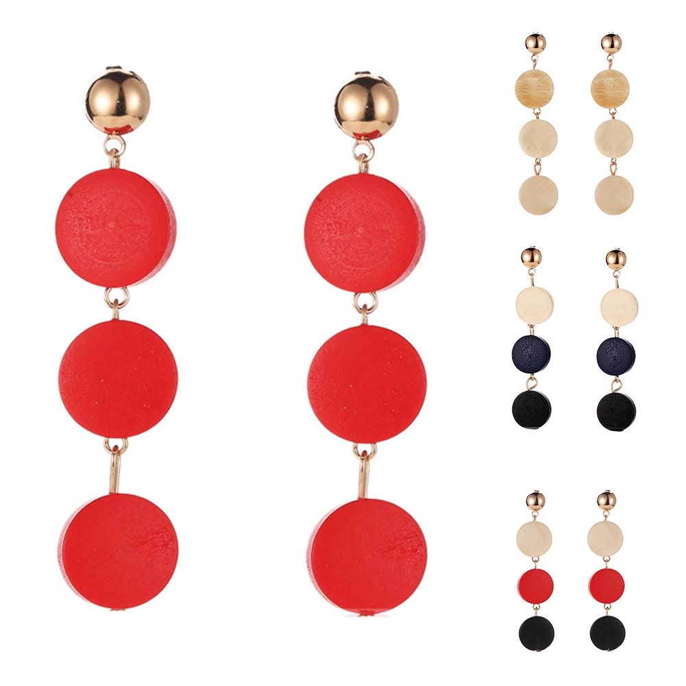 Đôi Bông Tai Họa Tiết Hình Học Kiểu Dáng Trẻ Trung Cho Nữ