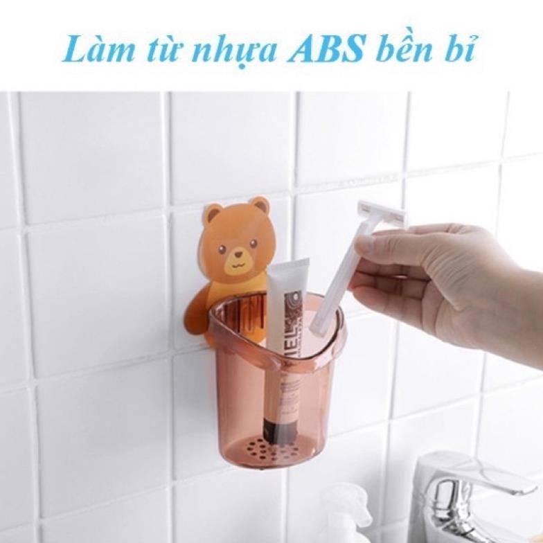 💥 FREESHIP 💥 CỐC GẤU DÁN TƯỜNG, LY GẤU DÁN TƯỜNG ĐỰNG BÀN CHẢI, KEM ĐÁNH RĂNG
