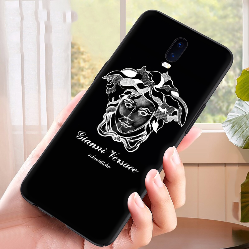 Ốp Điện Thoại Tpu Mềm Chống Rơi Màu Đen Cho Oppo F5 A73 F7 F9 A7x F9 Pro F11 A9 2019 F11 Pro Versace