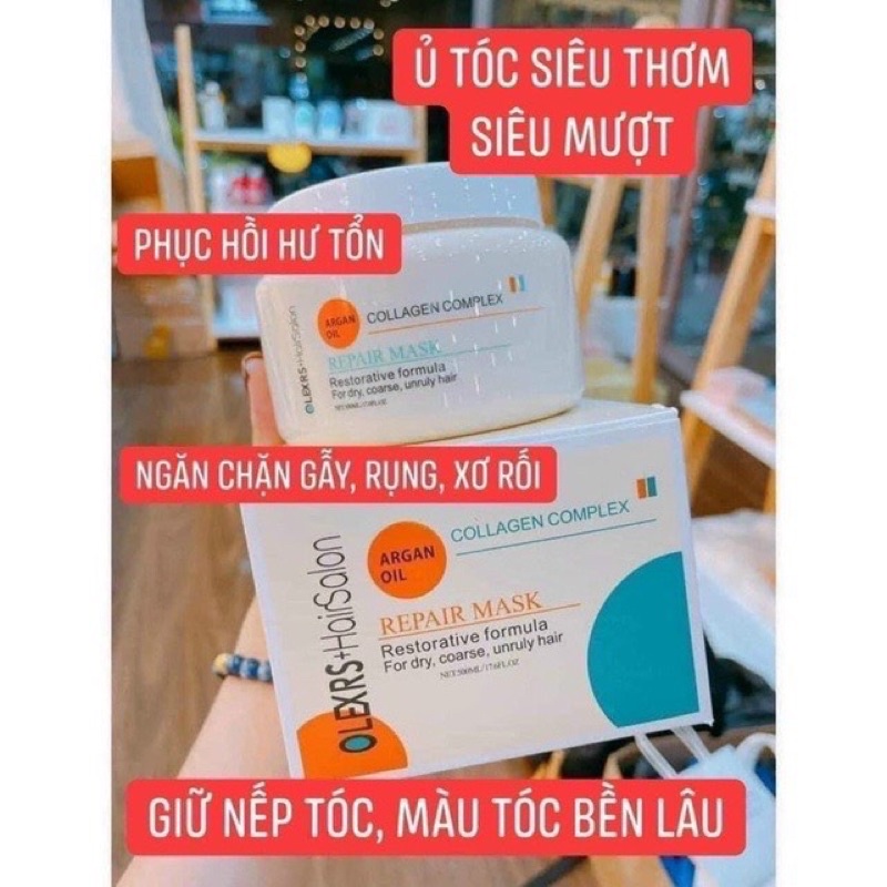Bộ sản phẩm gội xả và ủ dưỡng tóc Olexrs Hair Salon giảm tóc xơ, tóc hư tổn - CO147