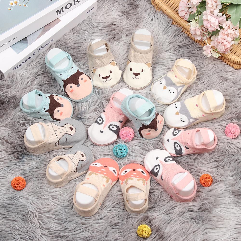 Tất Cotton Mềm Chống Trượt Giữ Ấm Cho Bé Tập Đi 1 Tuổi