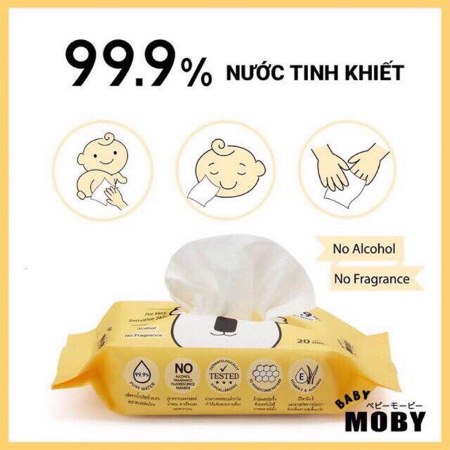 Khăn Ướt Cho Bé Moby Chính Hãng