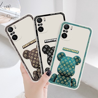 Ốp điện thoại mềm hình gấu robot cho Xiaomi Redmi 9T 9 9A Redmi Note 10 Pro Max Pro 8 Pro 7 Pro Note 10S