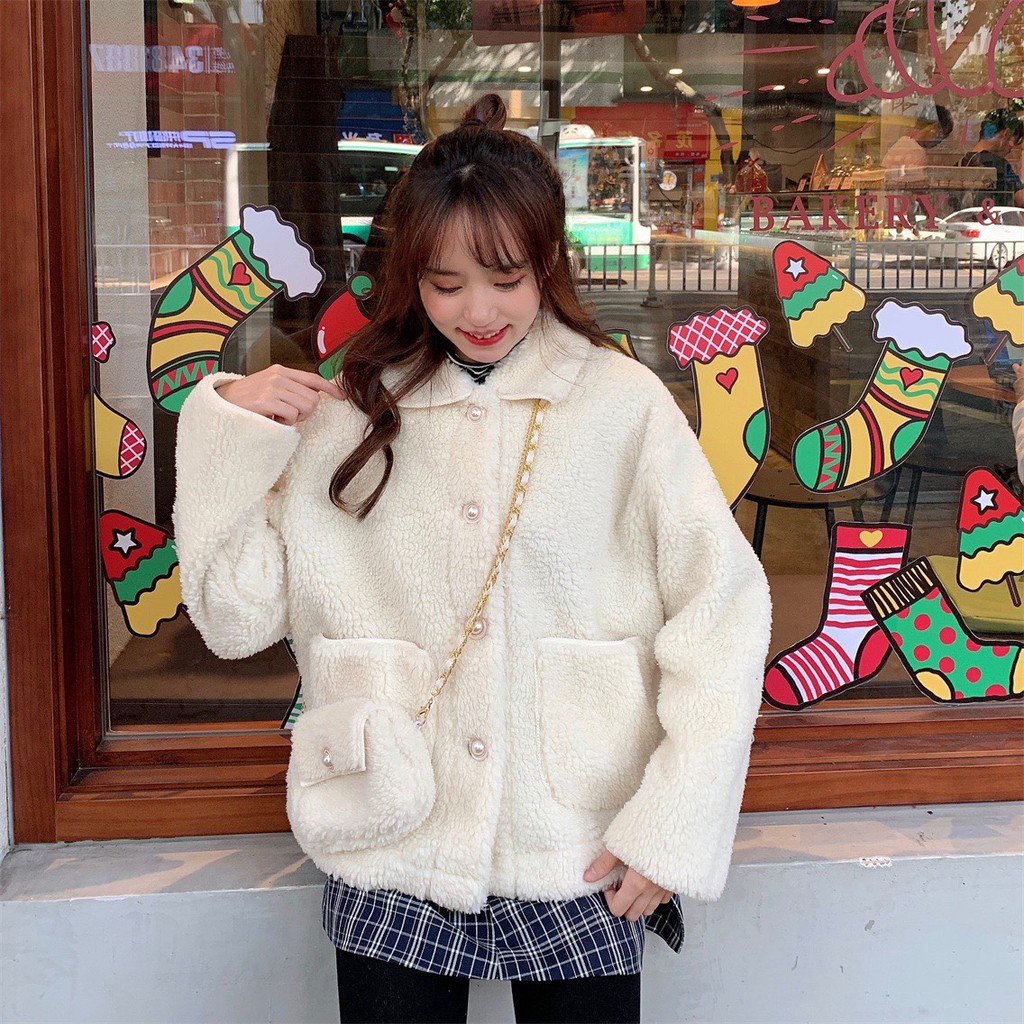 [ẢNH THẬT] - Áo khoác bông kèm túi phối cúc ngọc ulzzang  - A18 - jannahouse | BigBuy360 - bigbuy360.vn