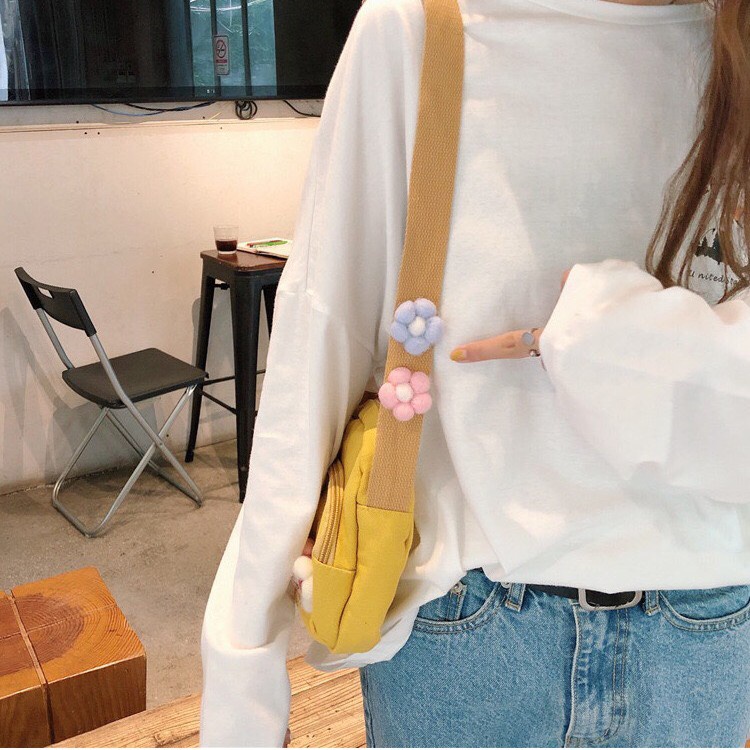 Túi đeo chéo thời trang Túi đeo chéo canvas nữ hoa nhiều màu - Mã TV016