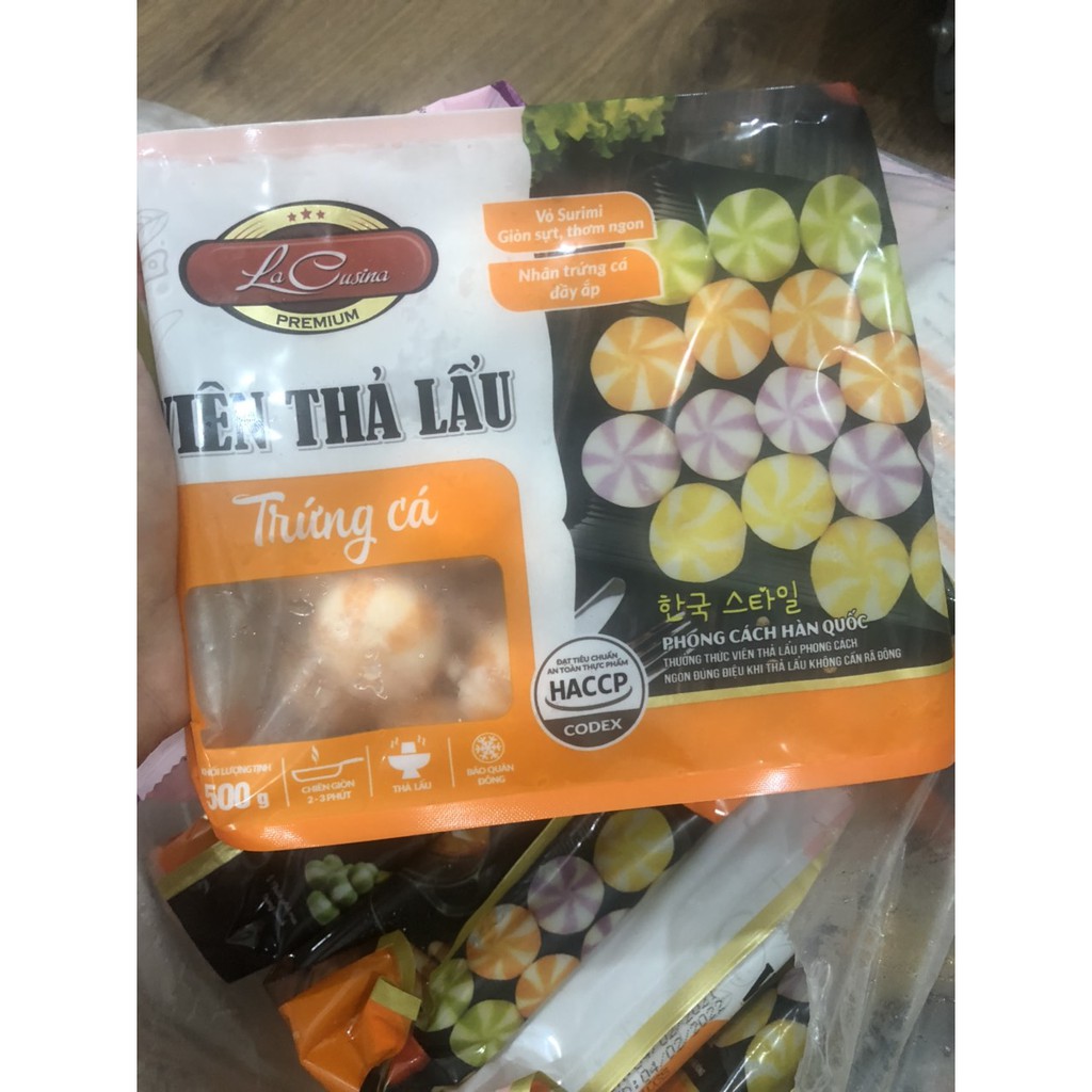 Viên thả lẩu trứng cá Lacusina