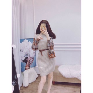 Váy len thừng kèm đai hàng QC