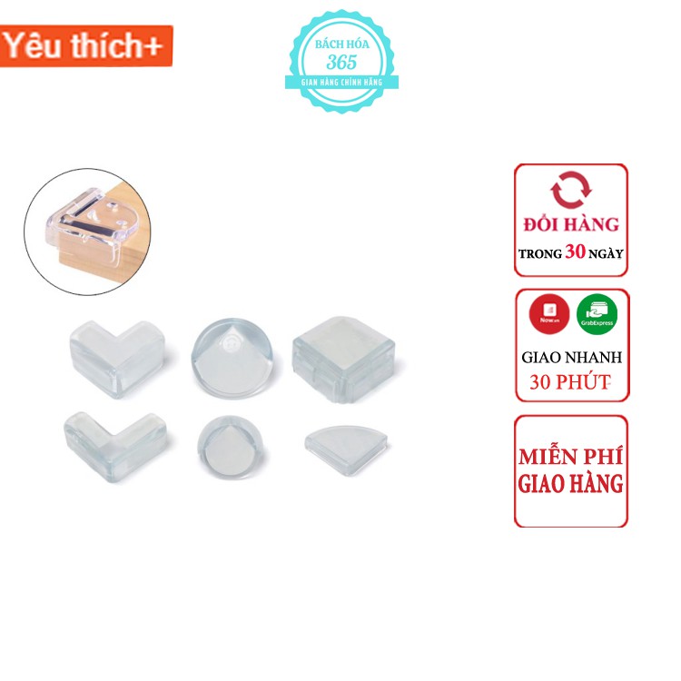 Combo 10 Miếng Bịt Góc Bàn Bằng Silicone Hình Mặt Cười Bảo Đảm An Toàn Cho Trẻ Em