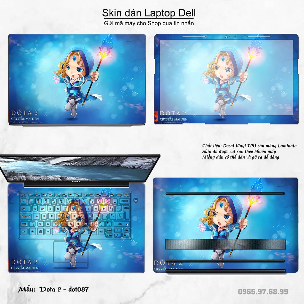 Skin dán Laptop Dell in hình Dota 2 nhiều mẫu 15 (inbox mã máy cho Shop)