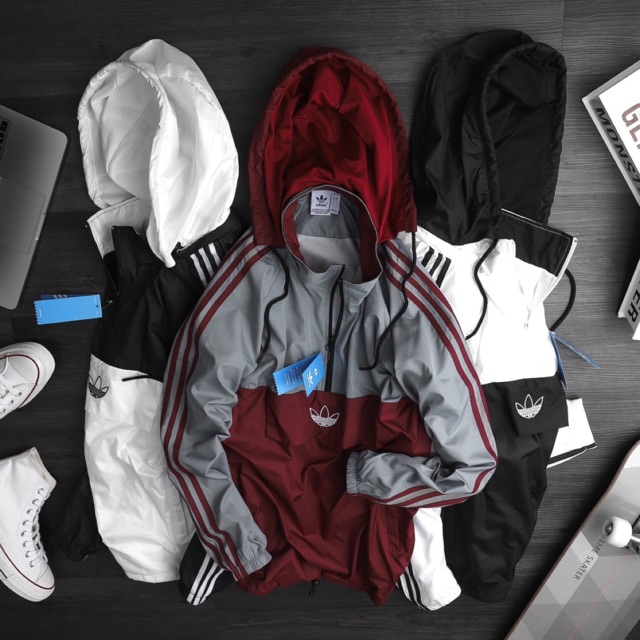 Áo khoác gió dù 2 lớp lót lưới originals jacket Cambodia chống tia UV tốt